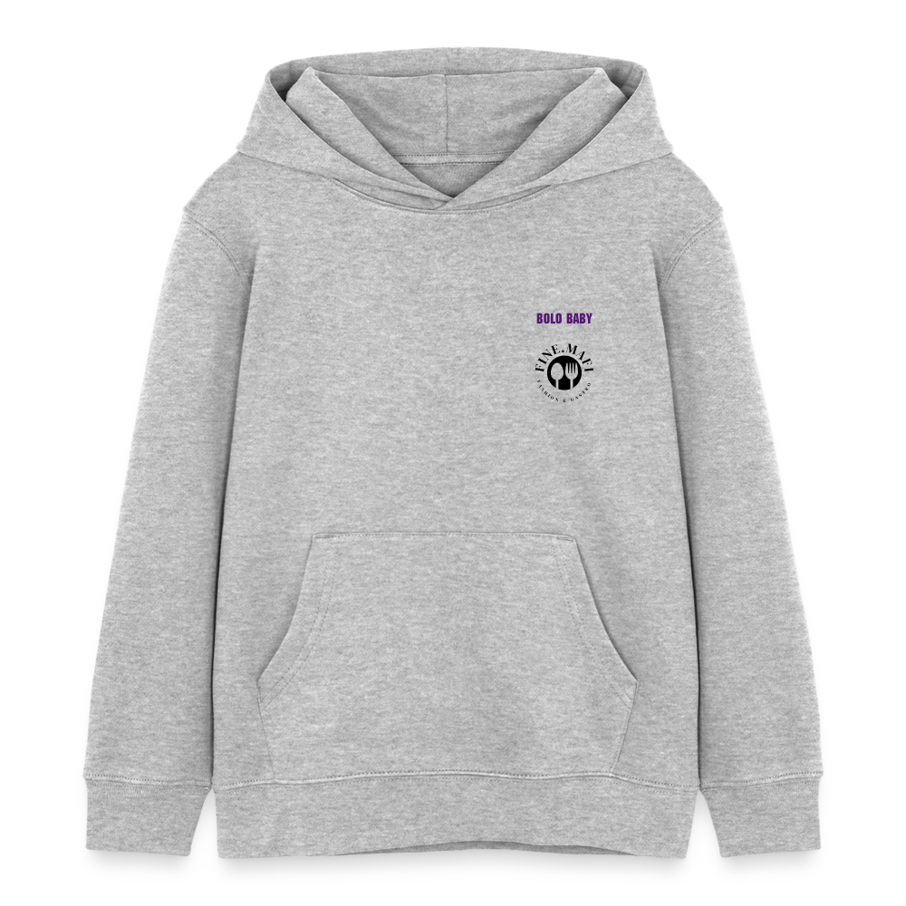 Gastrokids Bio Hoodie Bolo Stile - Grau meliert