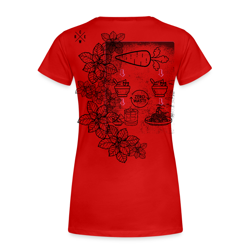 FINE.MAFI Frauen Premium Bio T-Shirt Zero Waste - Rot