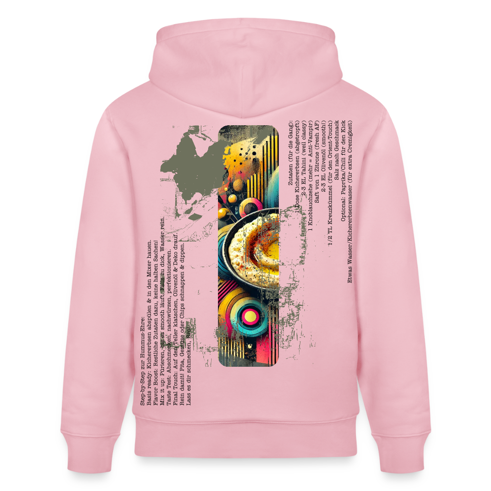 FOOD LOVE Unisex Bio-Hoodie Hummus - Hellrosa