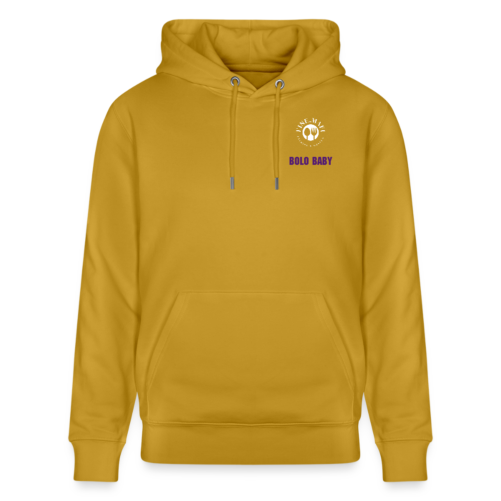 FOOD LOVE Unisex Bio Hoodie Bolo Stile - Ocker
