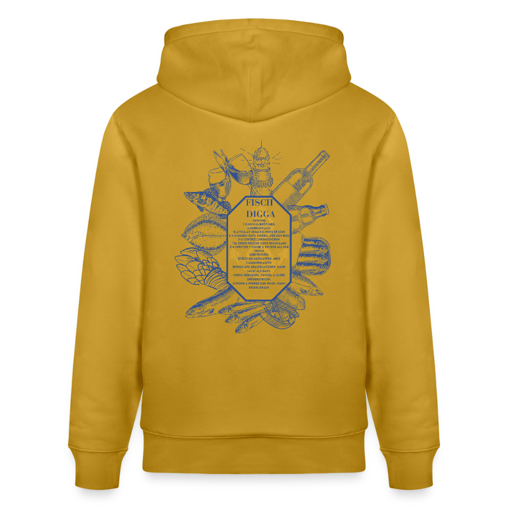 FOOD LOVE Unisex Bio-Hoodie DIGGA - Ocker