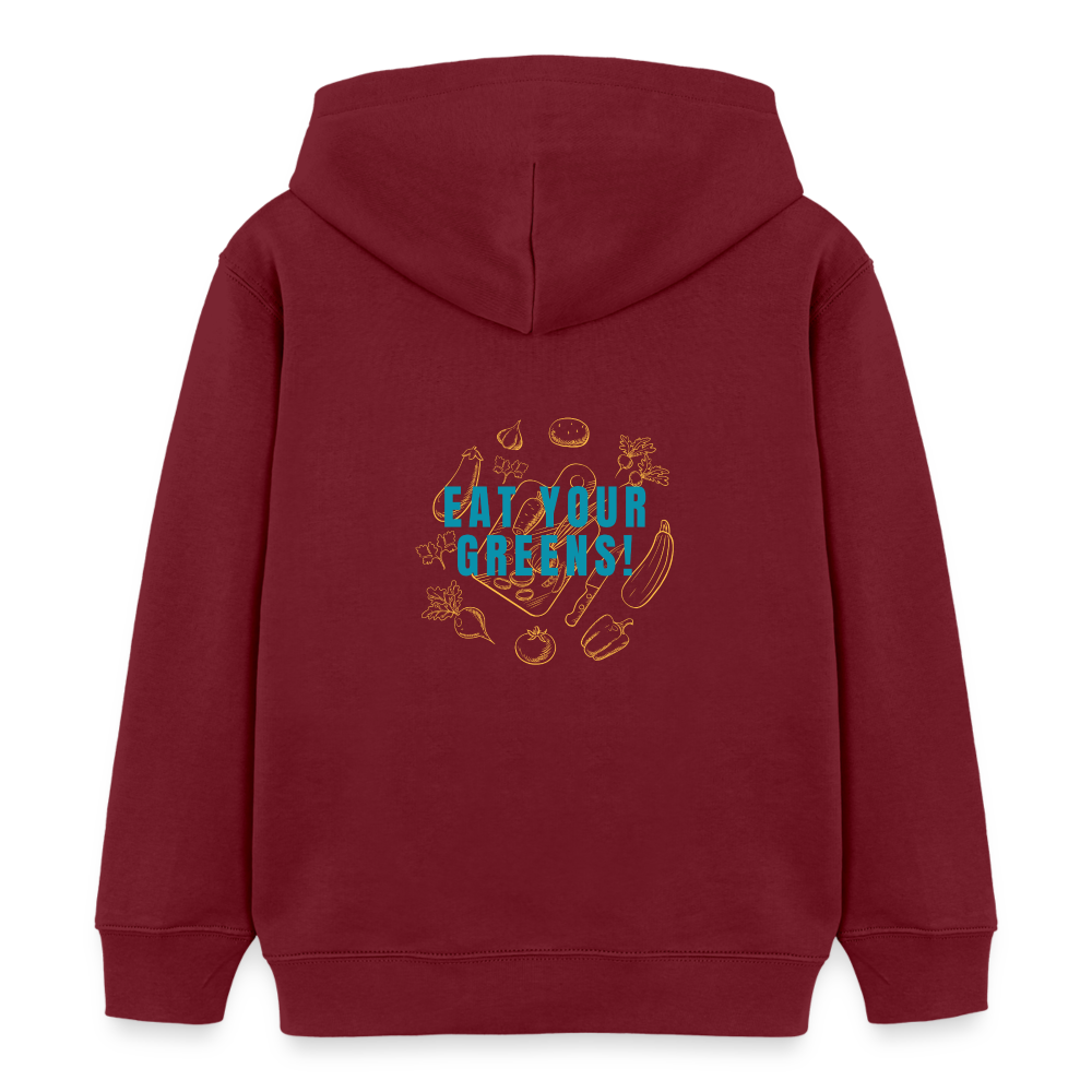 GASTROKIDS Kinder Bio-Hoodie CREW - Burgunderrot