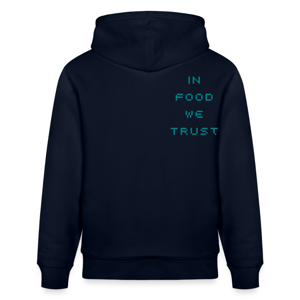 FINE.MAFI in Food we Trust Unisex Organic Hoodie - Navy