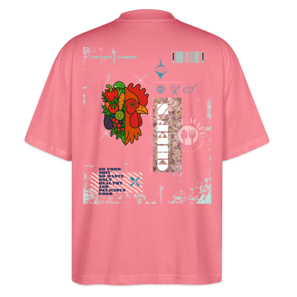 FINE.MAFI Oversized Unisex Bio T-Shirt Chicken - Pink