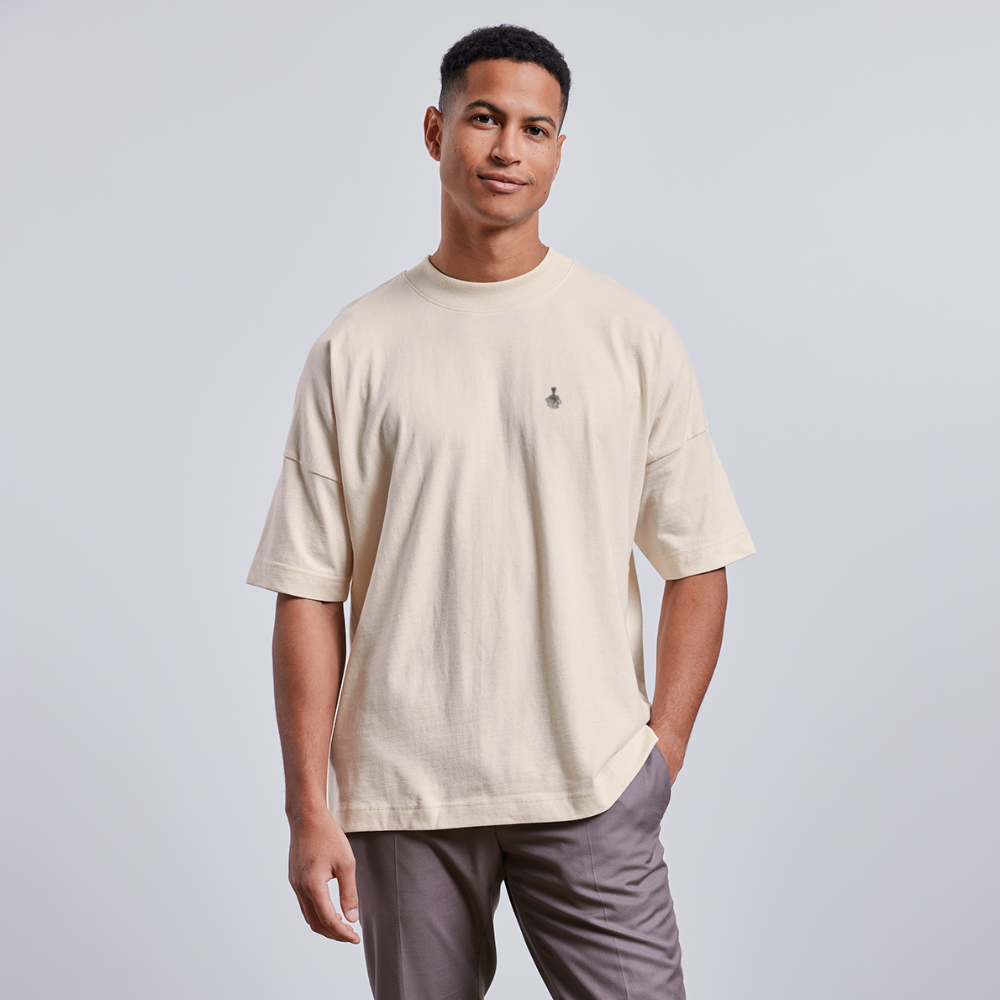 FINE.MAFI Unisex Oversize Bio-T-Shirt CREW - Naturweiß