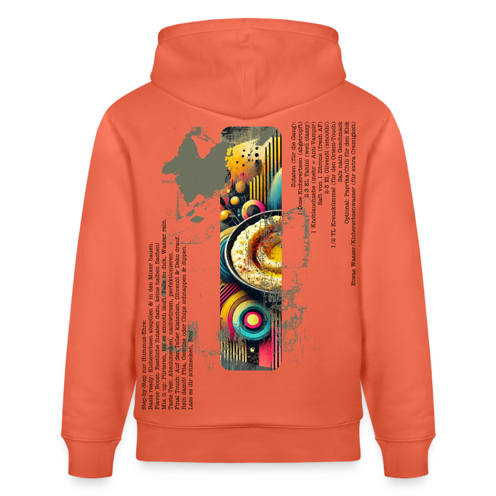 FOOD LOVE Unisex Bio-Hoodie Hummus - Hellrot