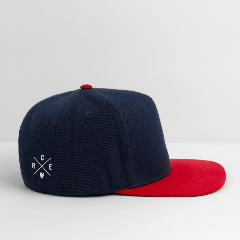 FINE.MAFI Crew Snapback Cap - Navy/Rot