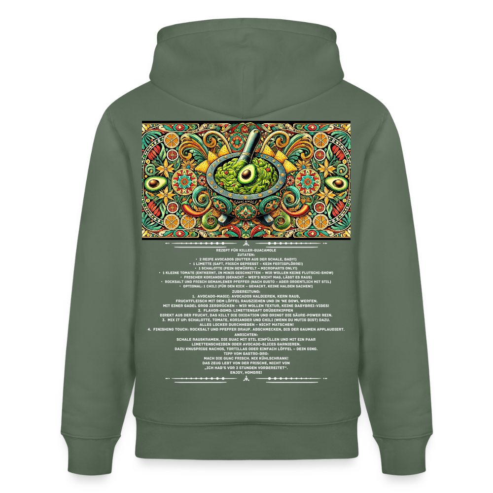FOOD LOVE Unisex Bio-Hoodie Guaca - Tanngrün