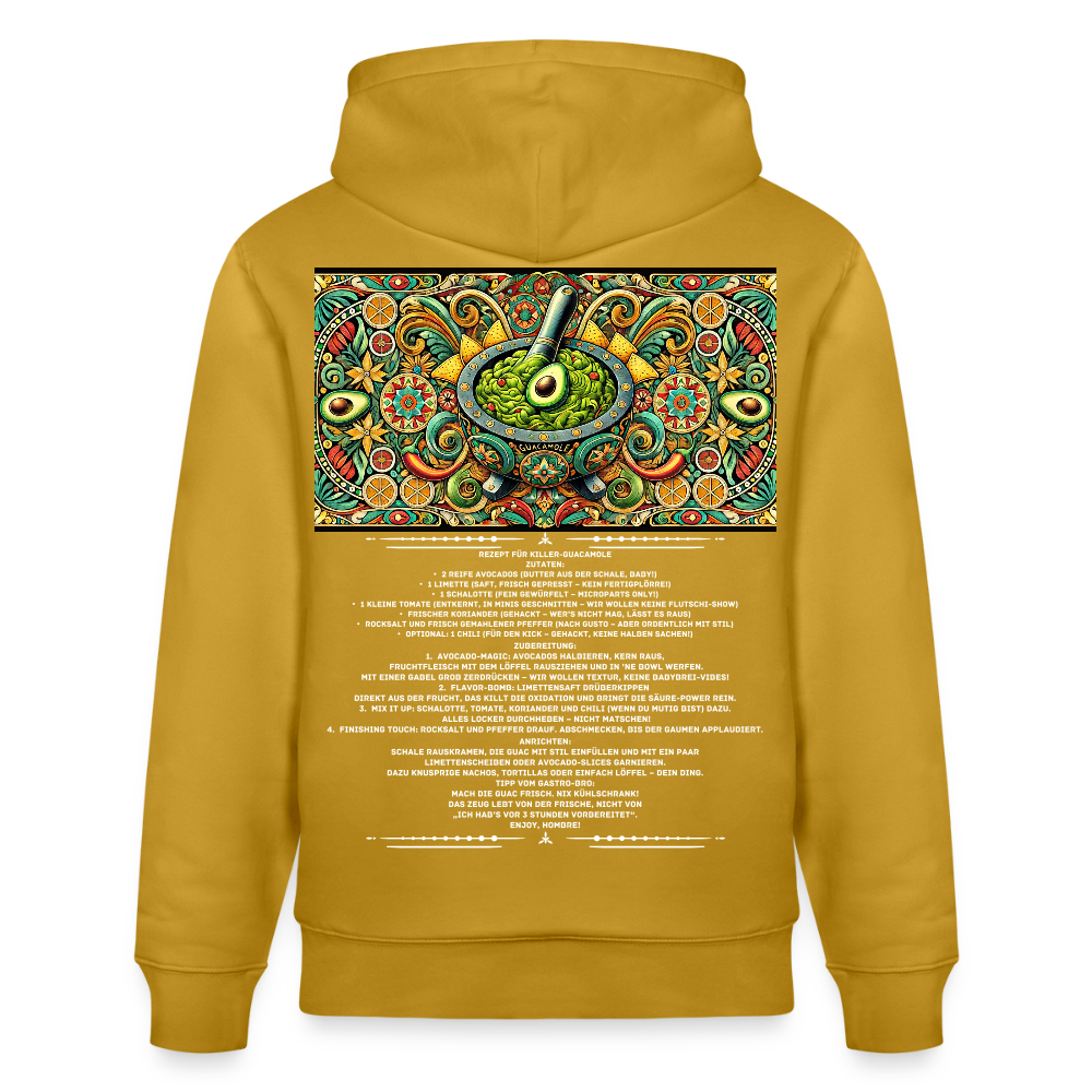 FOOD LOVE Unisex Bio-Hoodie Guaca - Ocker