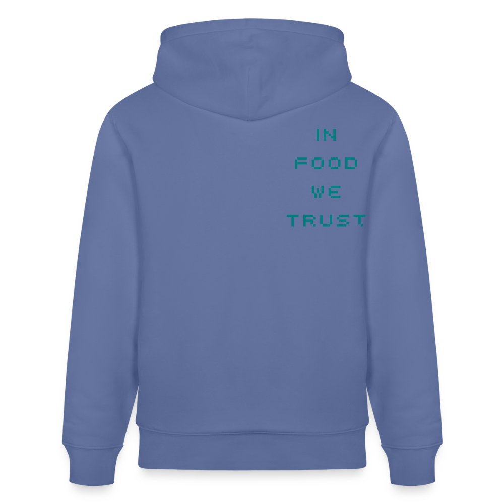 FINE.MAFI in Food we Trust Unisex Organic Hoodie - Blau