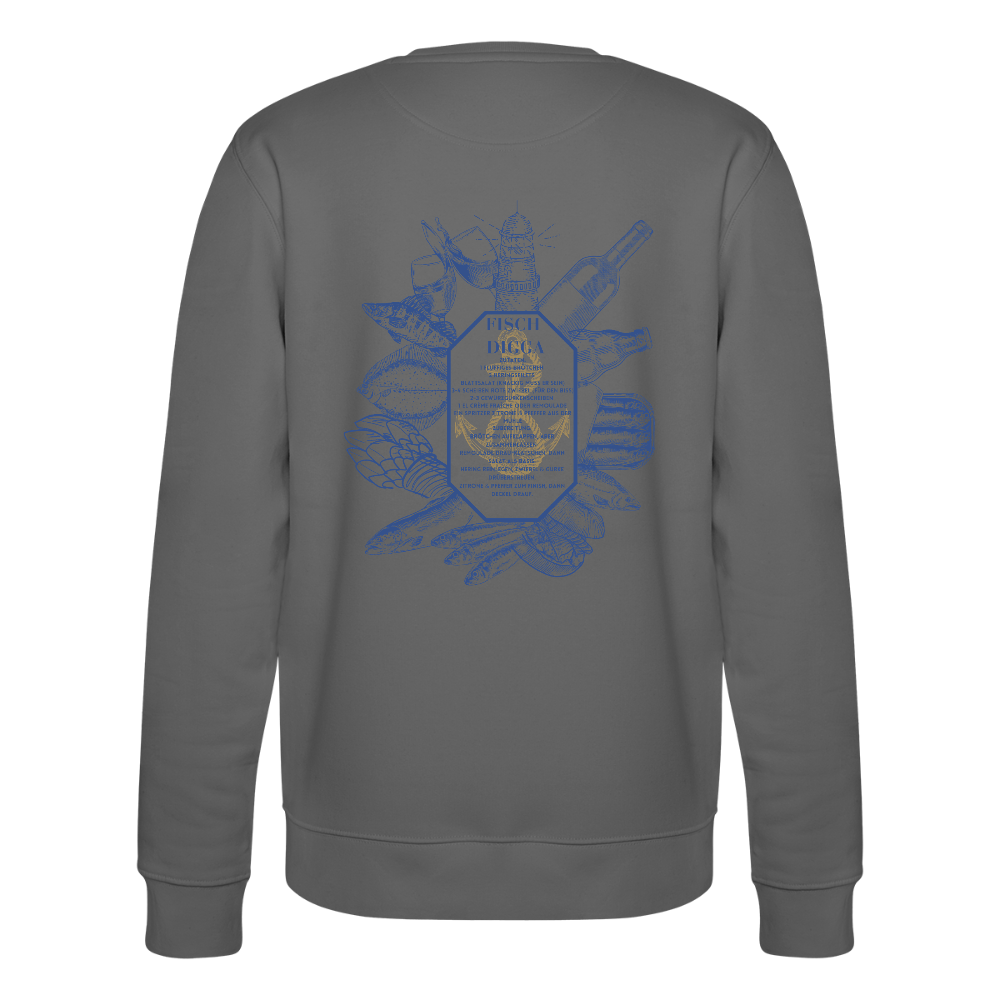 FOOD LOVE Unisex Bio-Sweatshirt DIGGA - Anthrazit