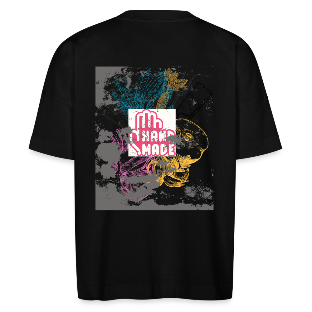 FINE.MAFI Oversized Organic T-Shirt CREW - Schwarz