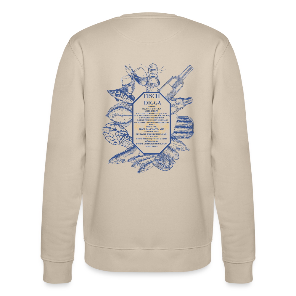 FOOD LOVE Unisex Bio-Sweatshirt DIGGA - Beige