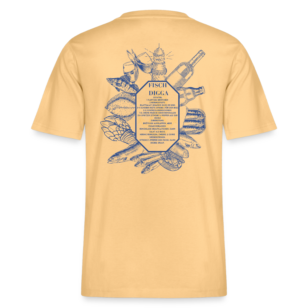FOOD LOVE Relaxed Fit Unisex Bio-T-Shirt DIGGA - Hellgelb