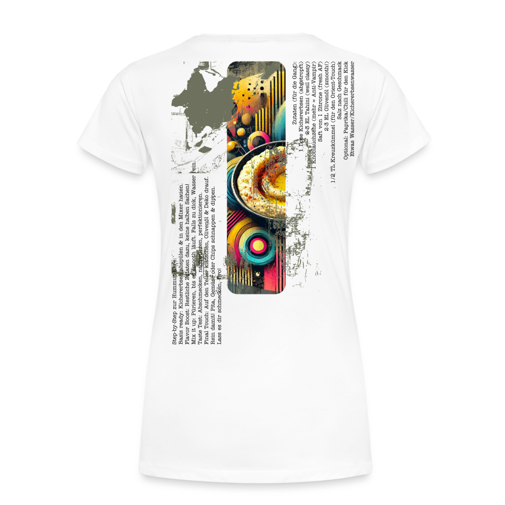 Frauen Premium Bio T-Shirt Hummus - Weiß