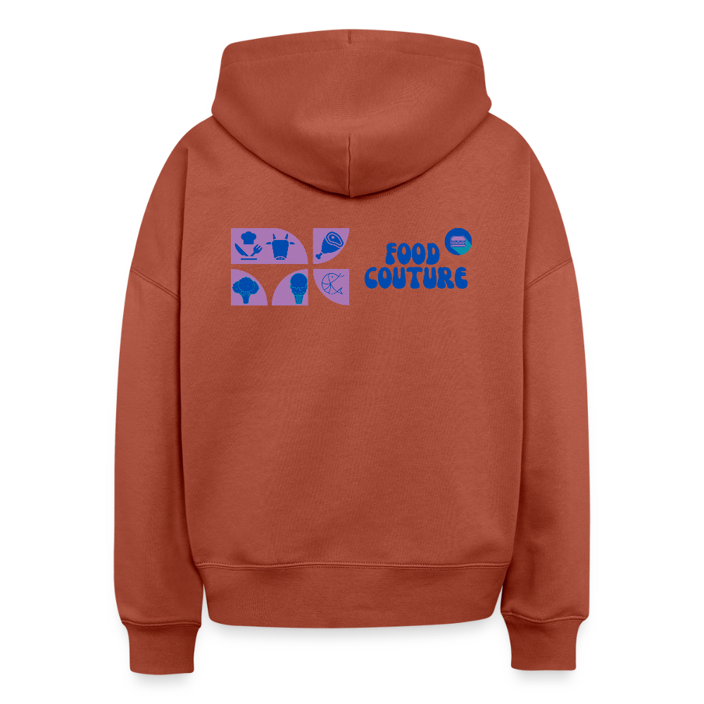 Food Couture Boxy Frauen Bio Hoodie - Terrakotta