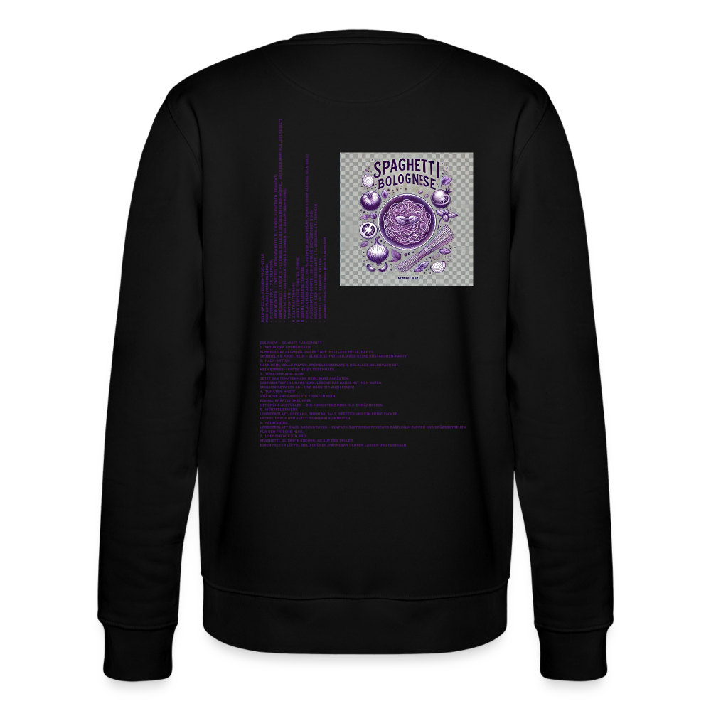 FOOD LOVE Collection Unisex Bio-Sweatshirt Bolo - Schwarz