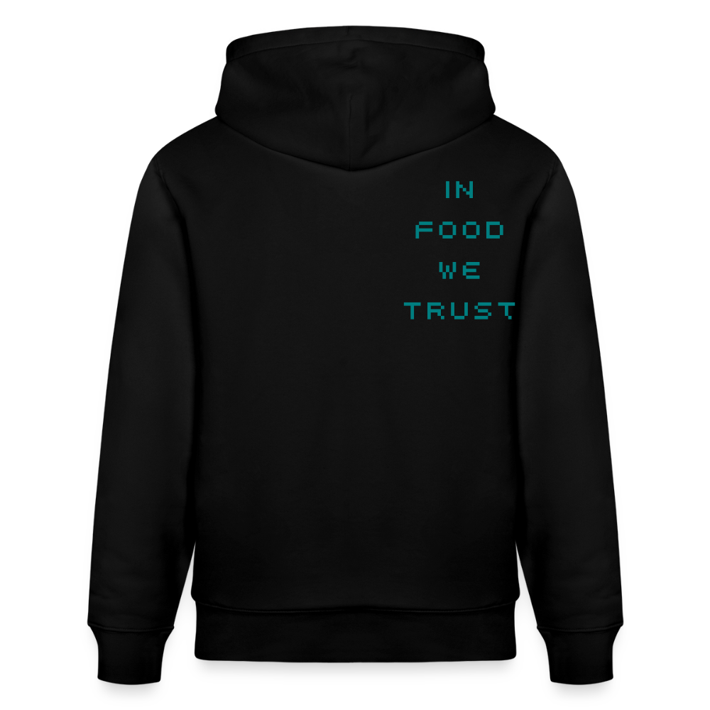 FINE.MAFI in Food we Trust Unisex Organic Hoodie - Schwarz