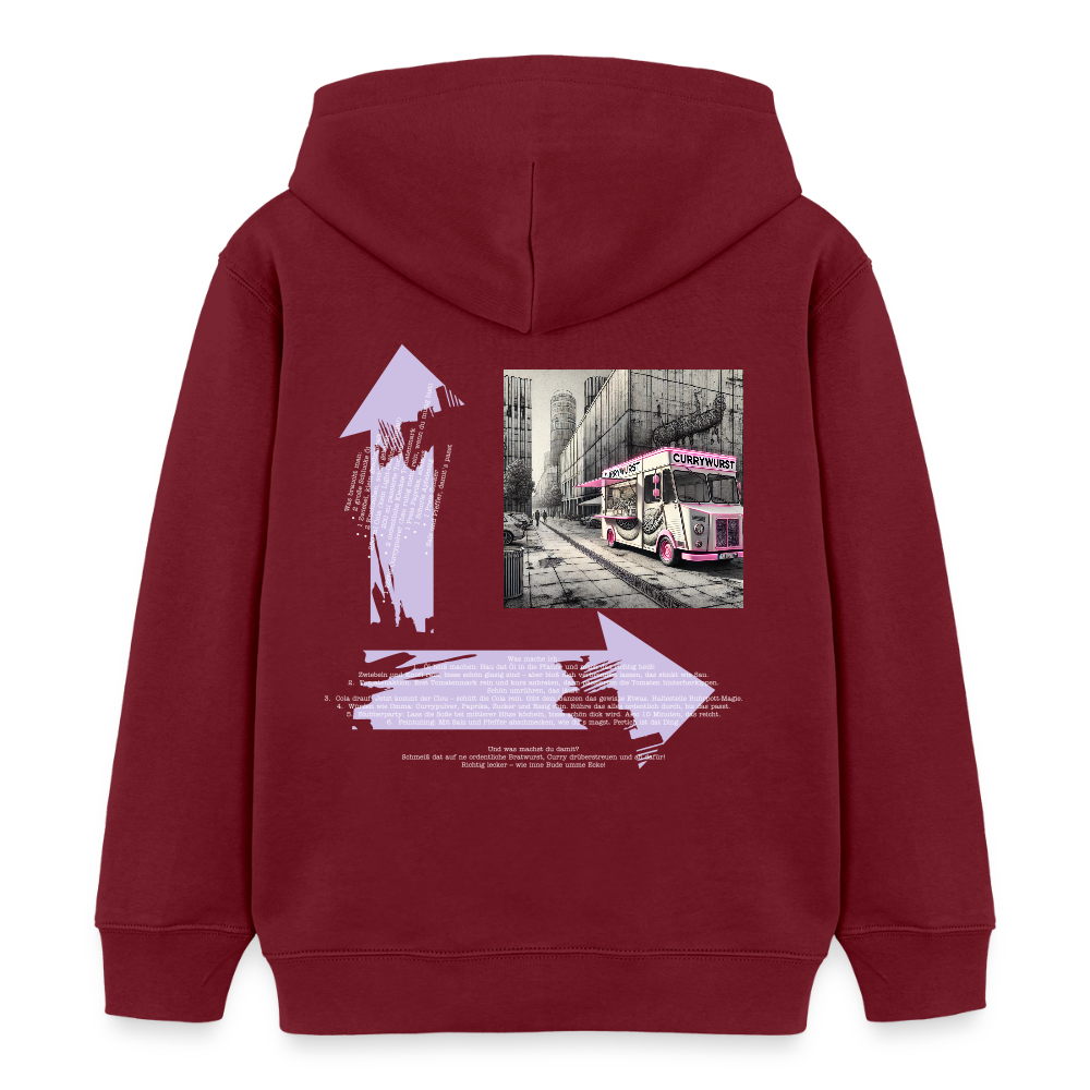 Gastrokids Unisex Bio-Hoodie CW - Burgunderrot