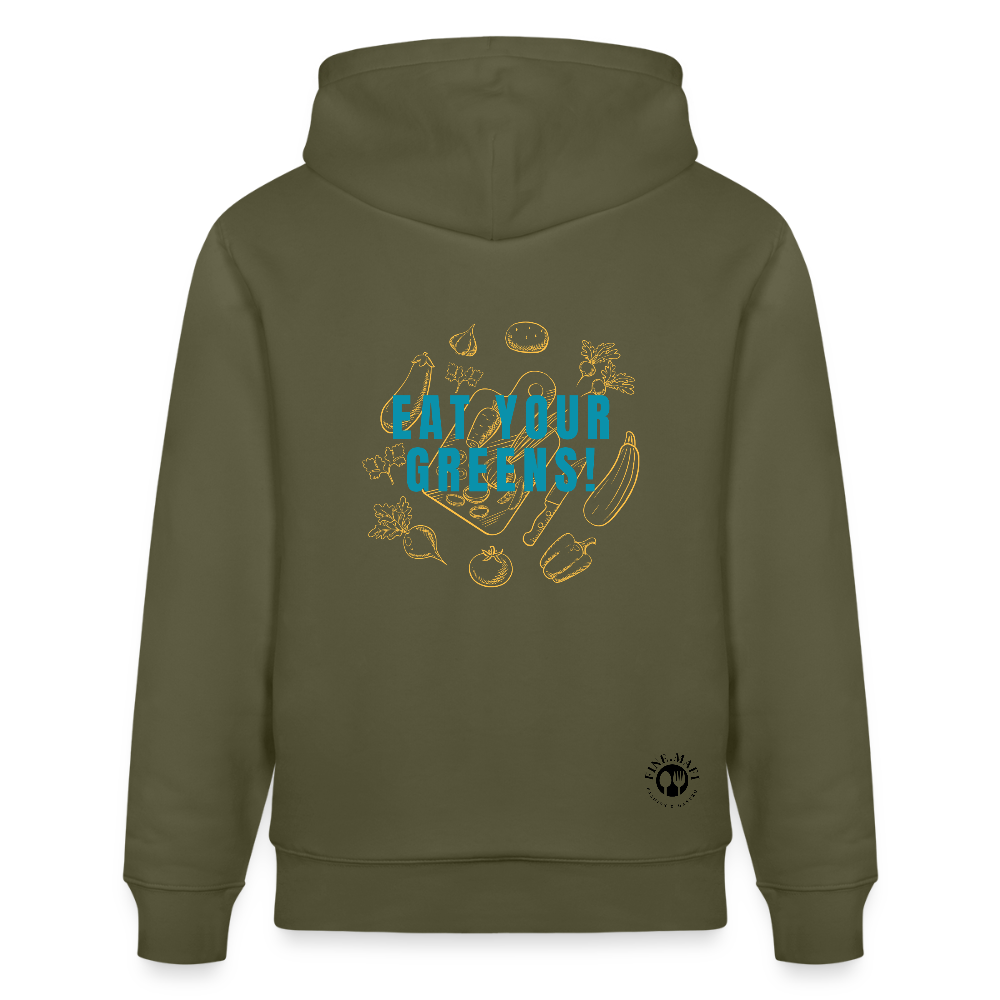 FINE.MAFI Relaxed Hoodie CREW - Khaki Grün