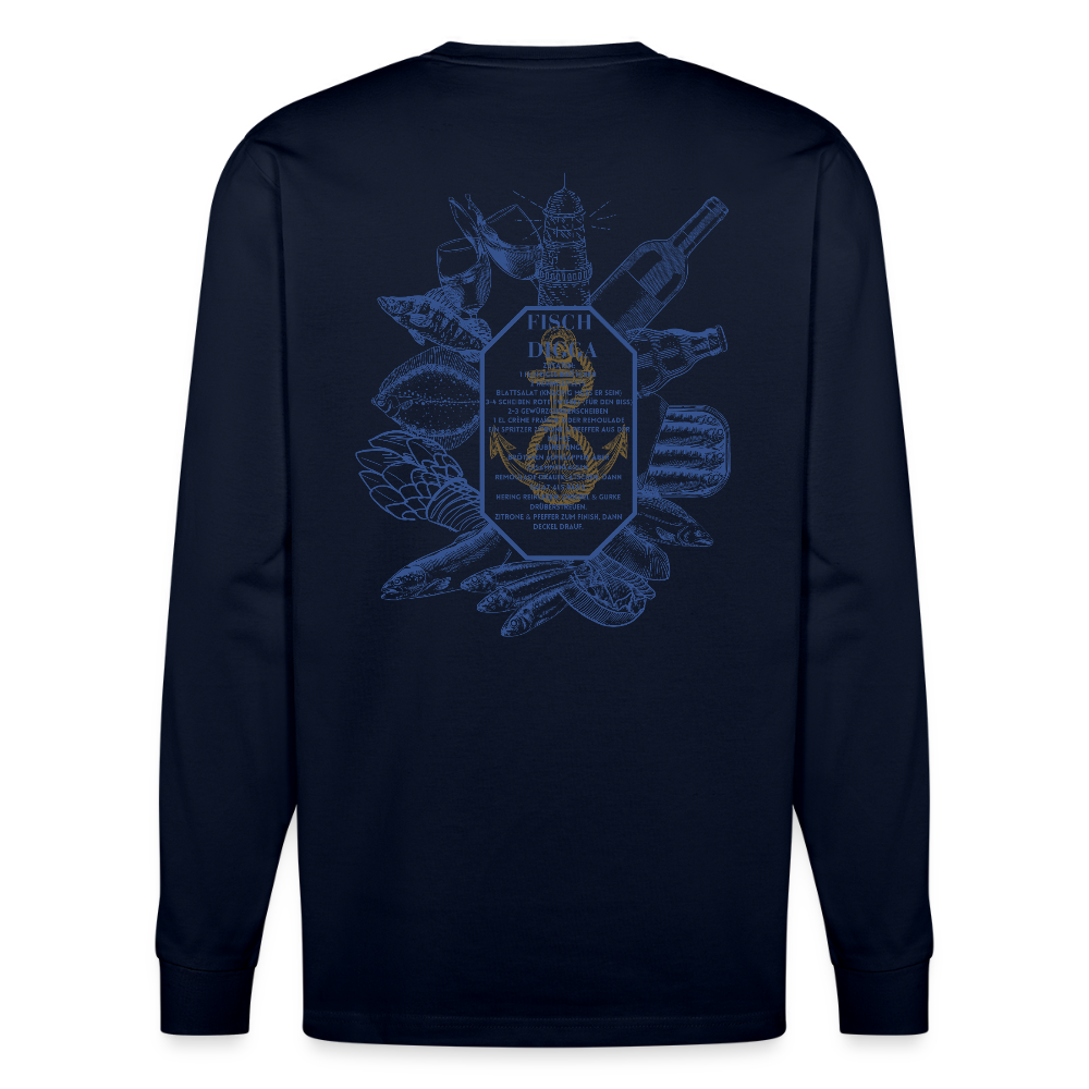 FOOD LOVE Unisex Bio-Langarmshirt Digga - Navy