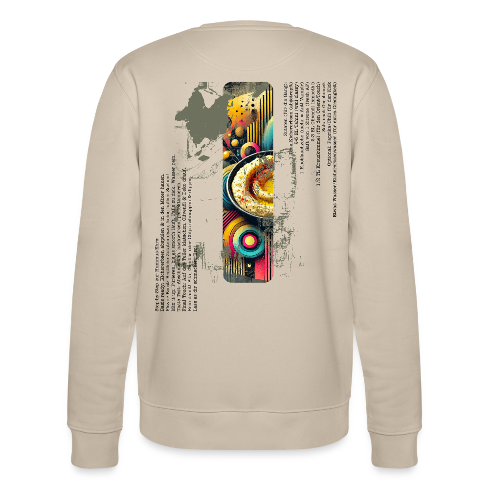 FOOD LOVE Unisex Oversize Bio-Sweatshirt Hummus - Beige