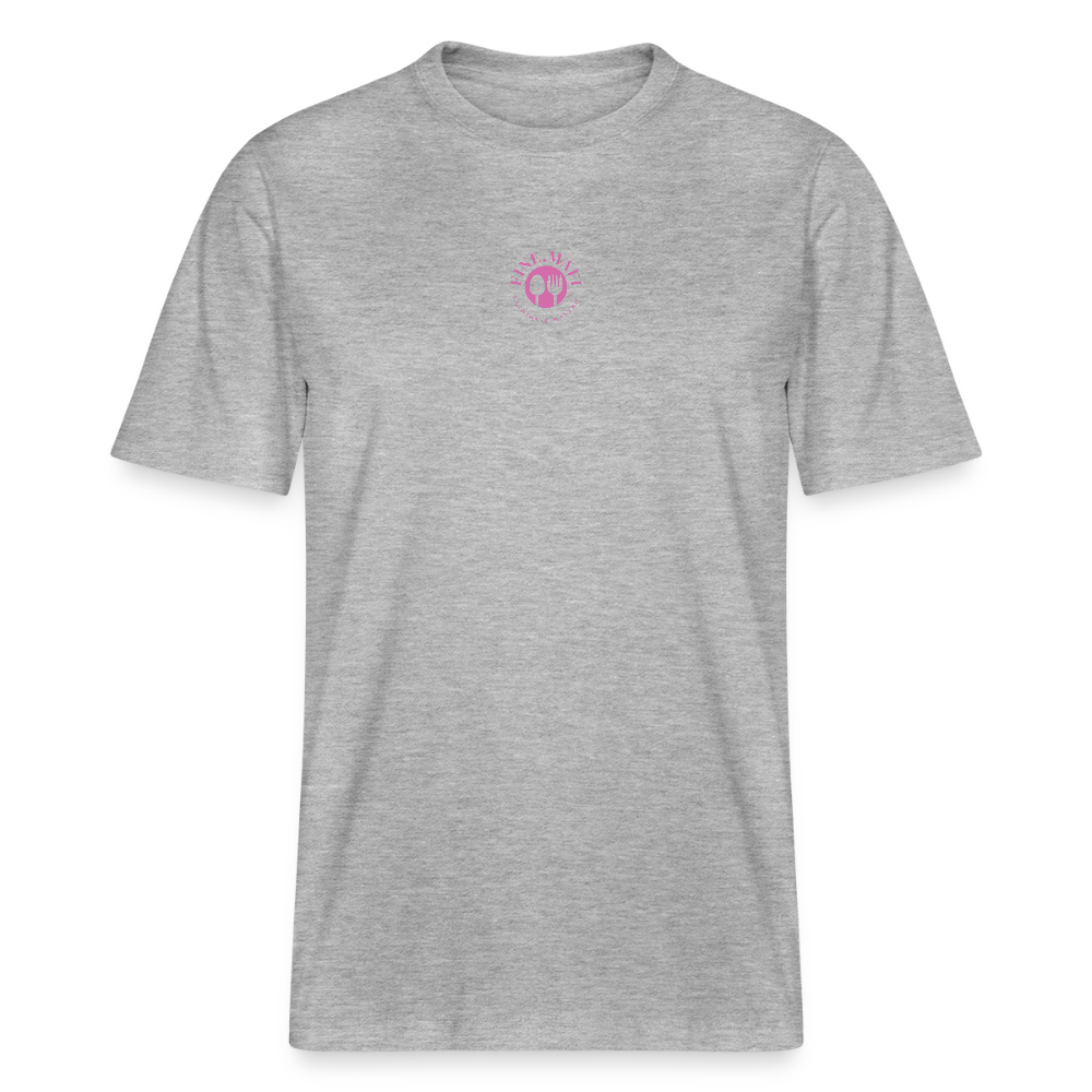 FOOD LOVE Relaxed Fit Unisex Bio-T-Shirt DIGGA - Grau meliert