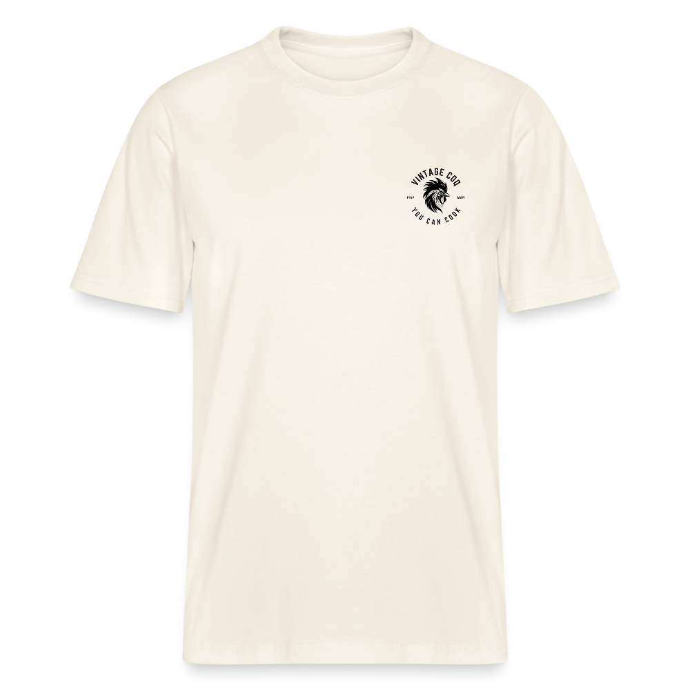 Bio Relaxed T-Shirt Coq au Vin - Naturweiß