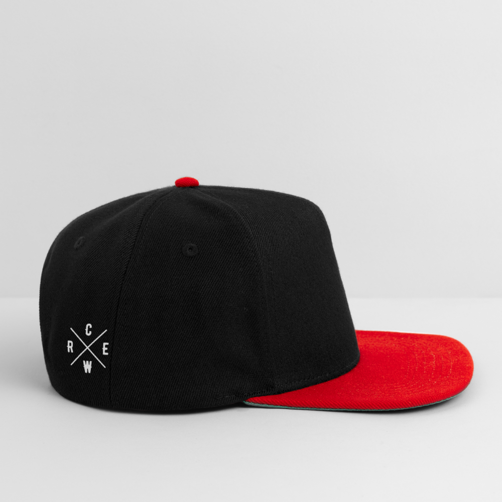 FINE.MAFI Crew Snapback Cap - Schwarz/Rot