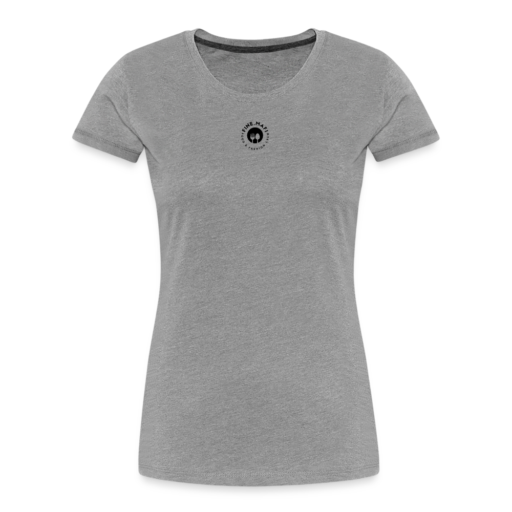 Frauen Premium Bio T-Shirt Hummus - Grau meliert