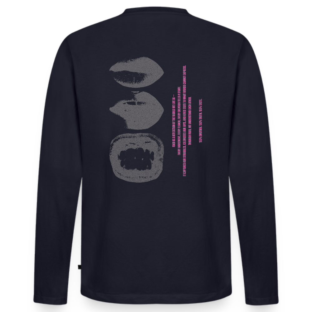 Premium Bio Langarmshirt Tasty - Navy