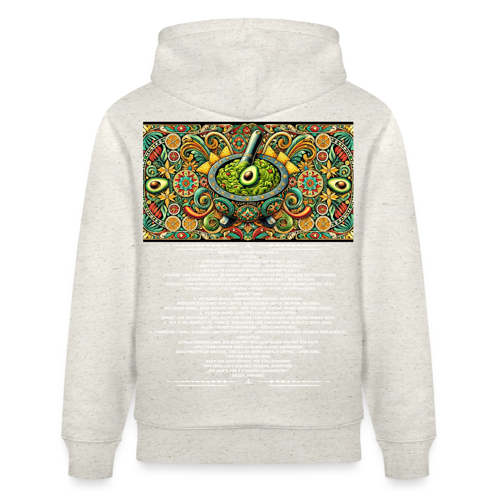 FOOD LOVE Unisex Bio-Hoodie Guaca - Beige meliert