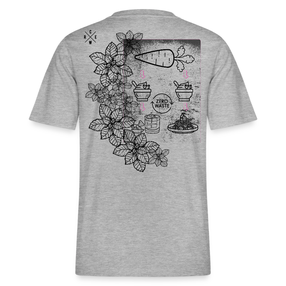 FINE.MAFI Relaxed Fit Unisex Bio-T-Shirt Zero Waste - Grau meliert