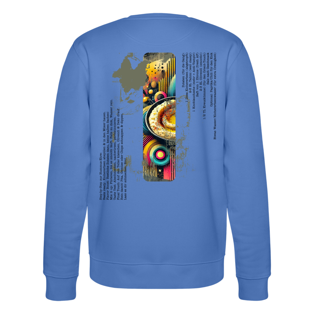 FOOD LOVE Unisex Oversize Bio-Sweatshirt Hummus - Blau