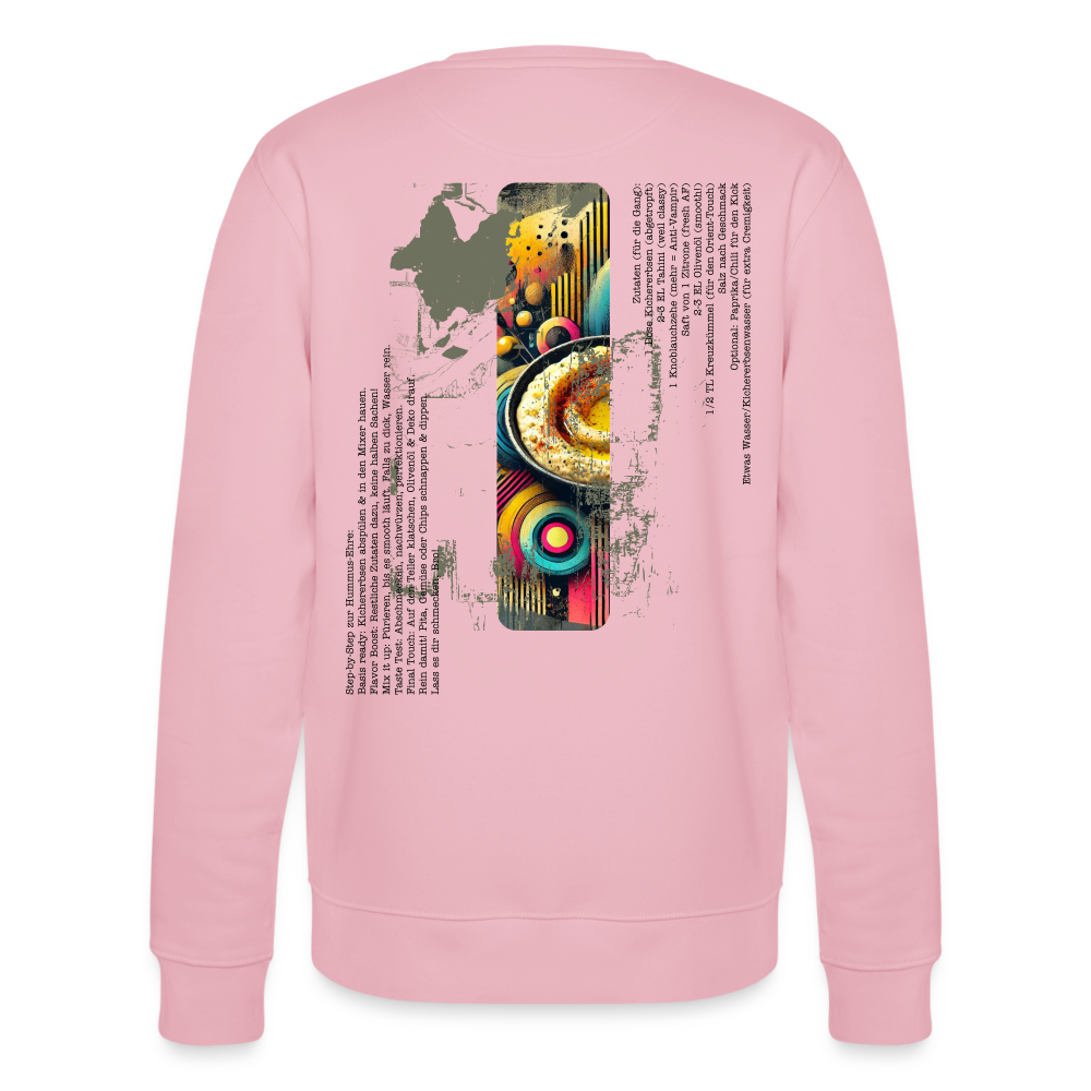 FOOD LOVE Unisex Oversize Bio-Sweatshirt Hummus - Hellrosa