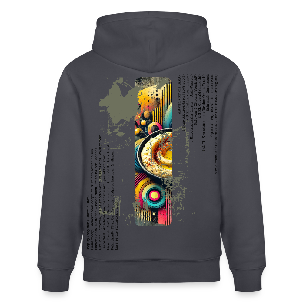 FOOD LOVE Unisex Bio-Hoodie Hummus - Indigoblau