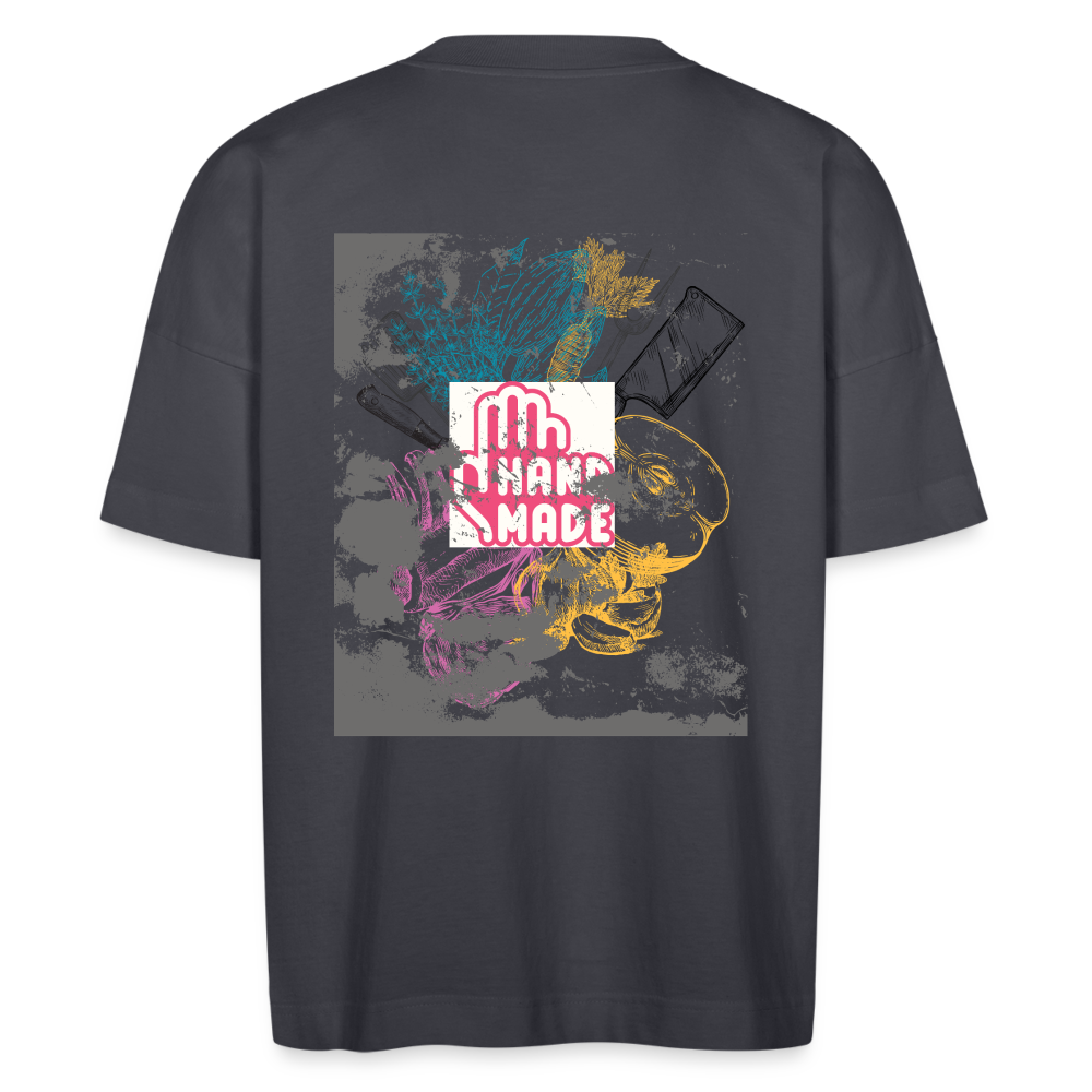 FINE.MAFI Oversized Organic T-Shirt CREW - Indigoblau