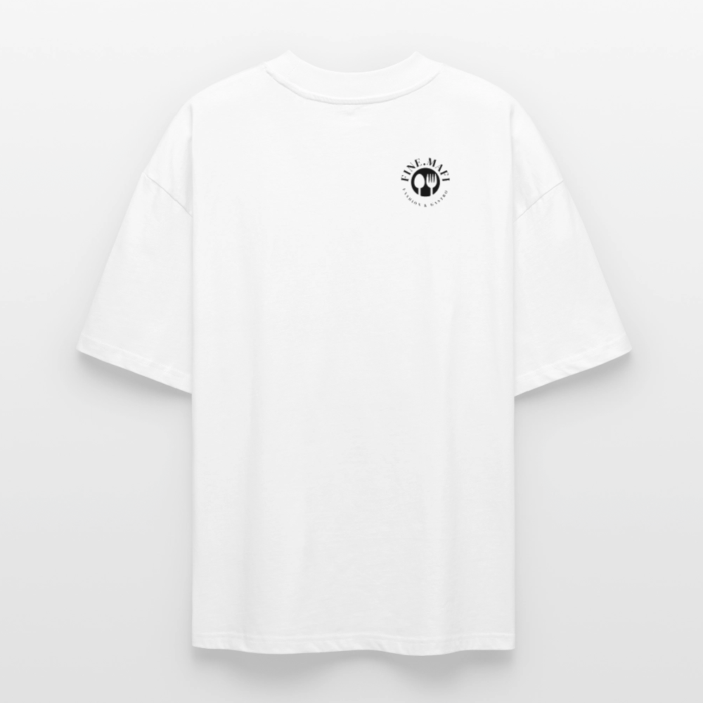 FINE MAFI Oversized Unisex Bio T-Shirt Mise En Place Bunt - Weiß