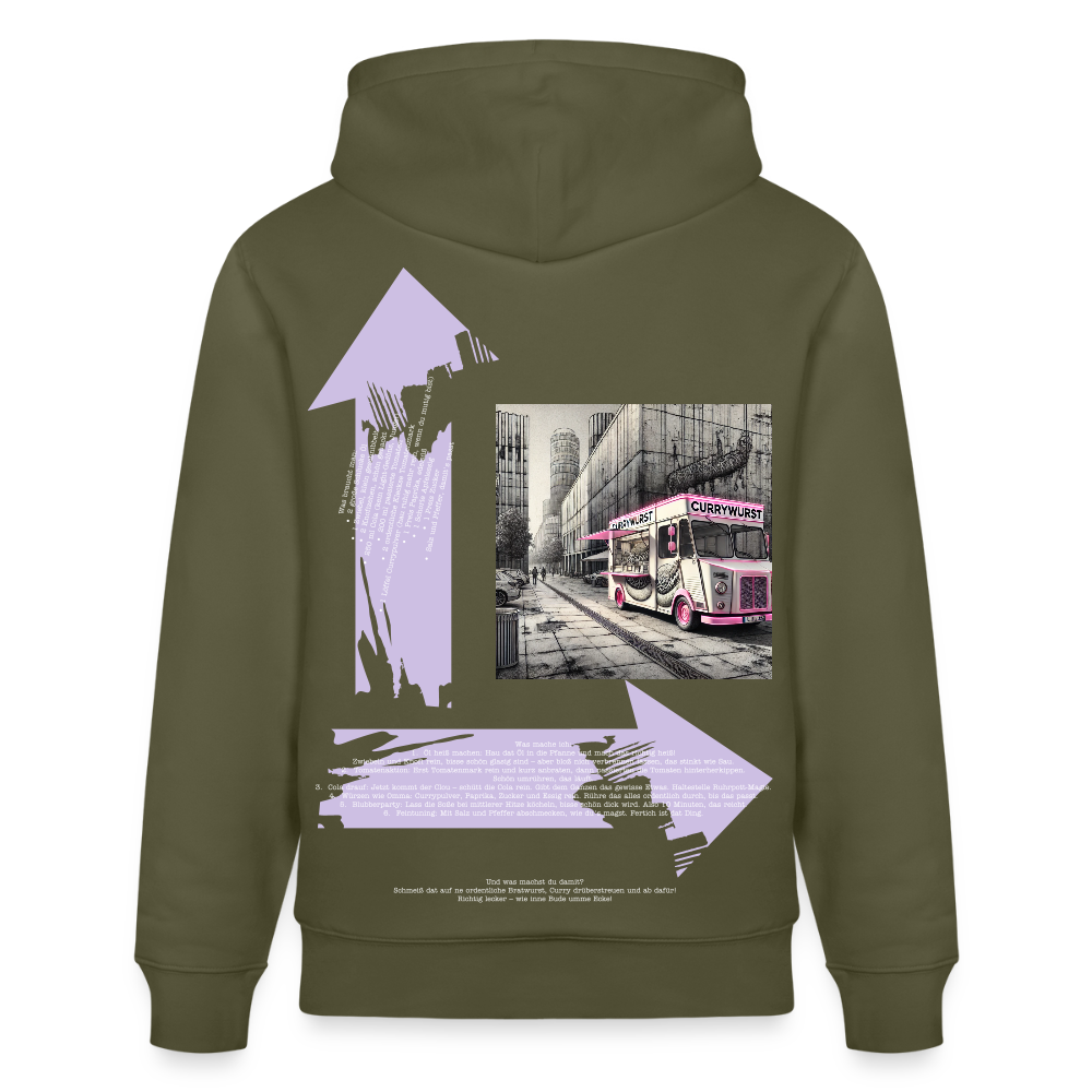 FOOD LOVE Unisex Bio-Hoodie CW - Khaki Grün