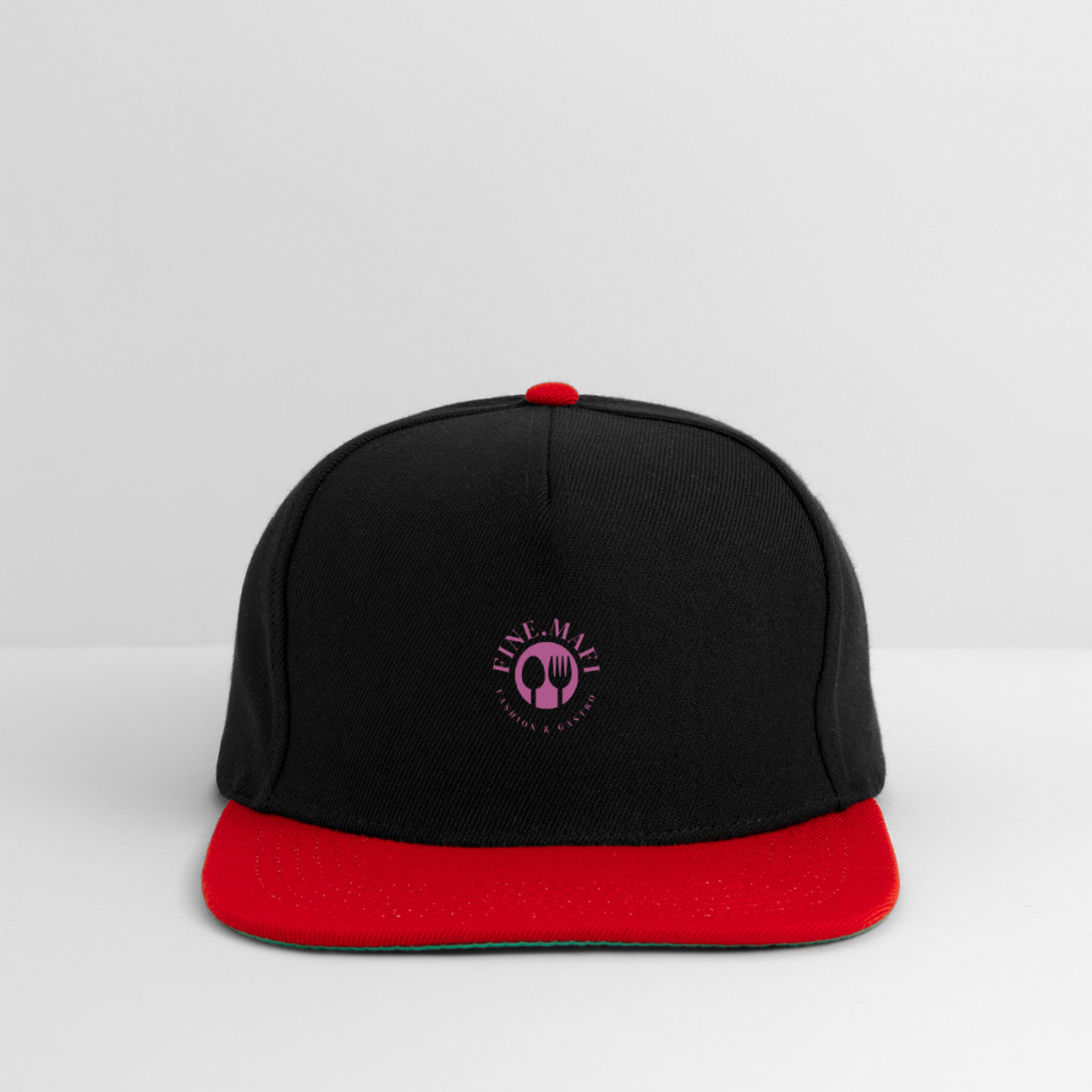 FINE.MAFI Crew Snapback Cap - Schwarz/Rot