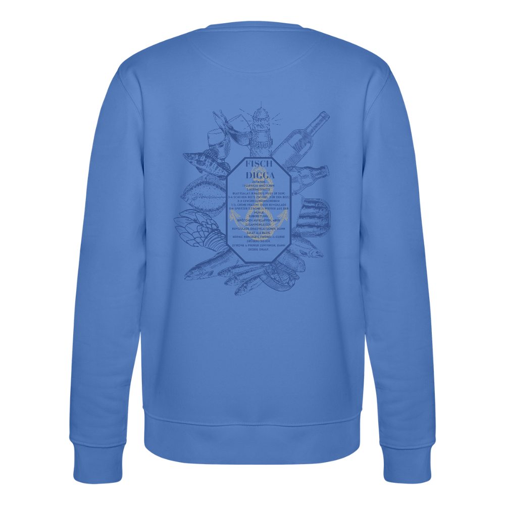 FOOD LOVE Unisex Bio-Sweatshirt DIGGA - Blau