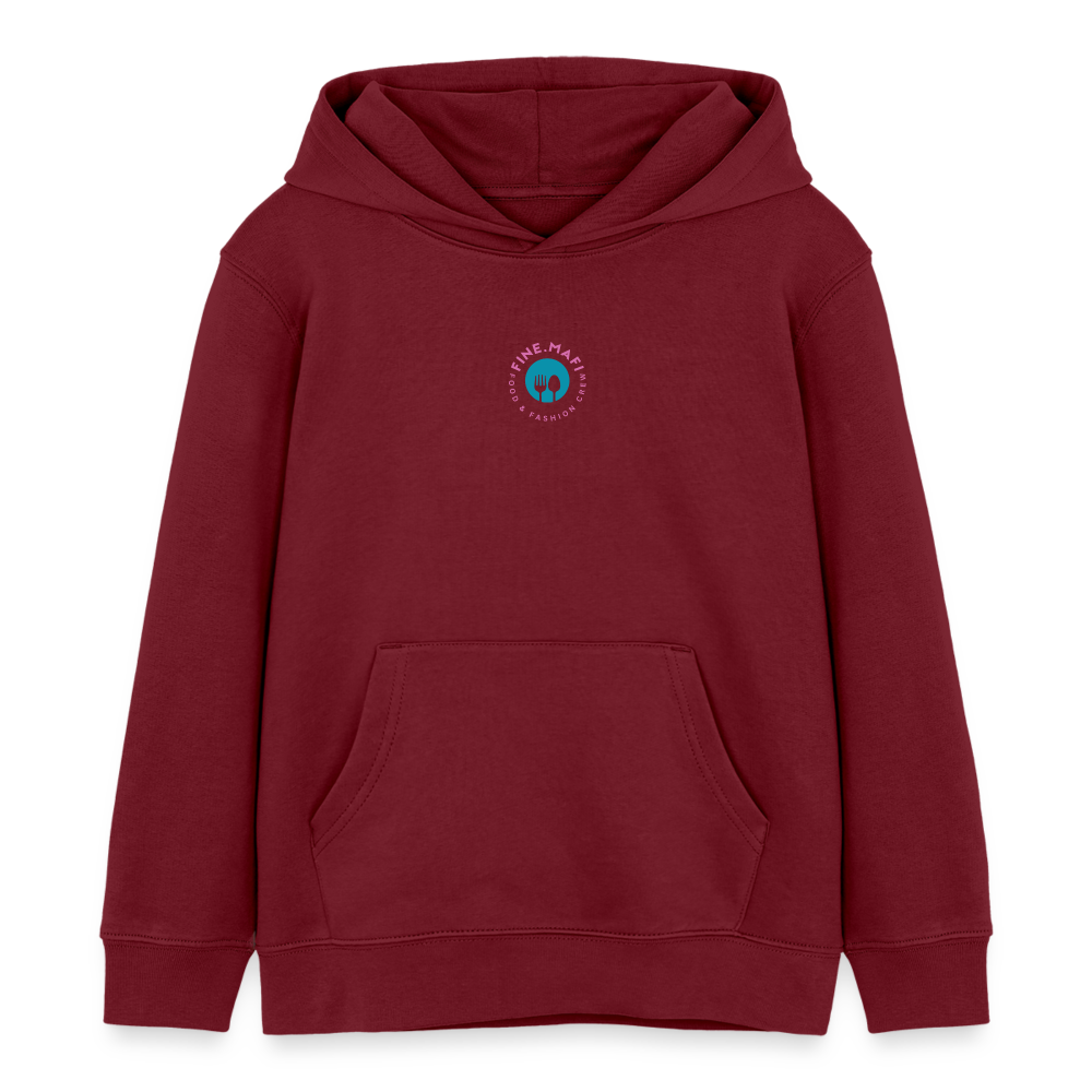 GASTROKIDS Kinder Bio-Hoodie CREW - Burgunderrot