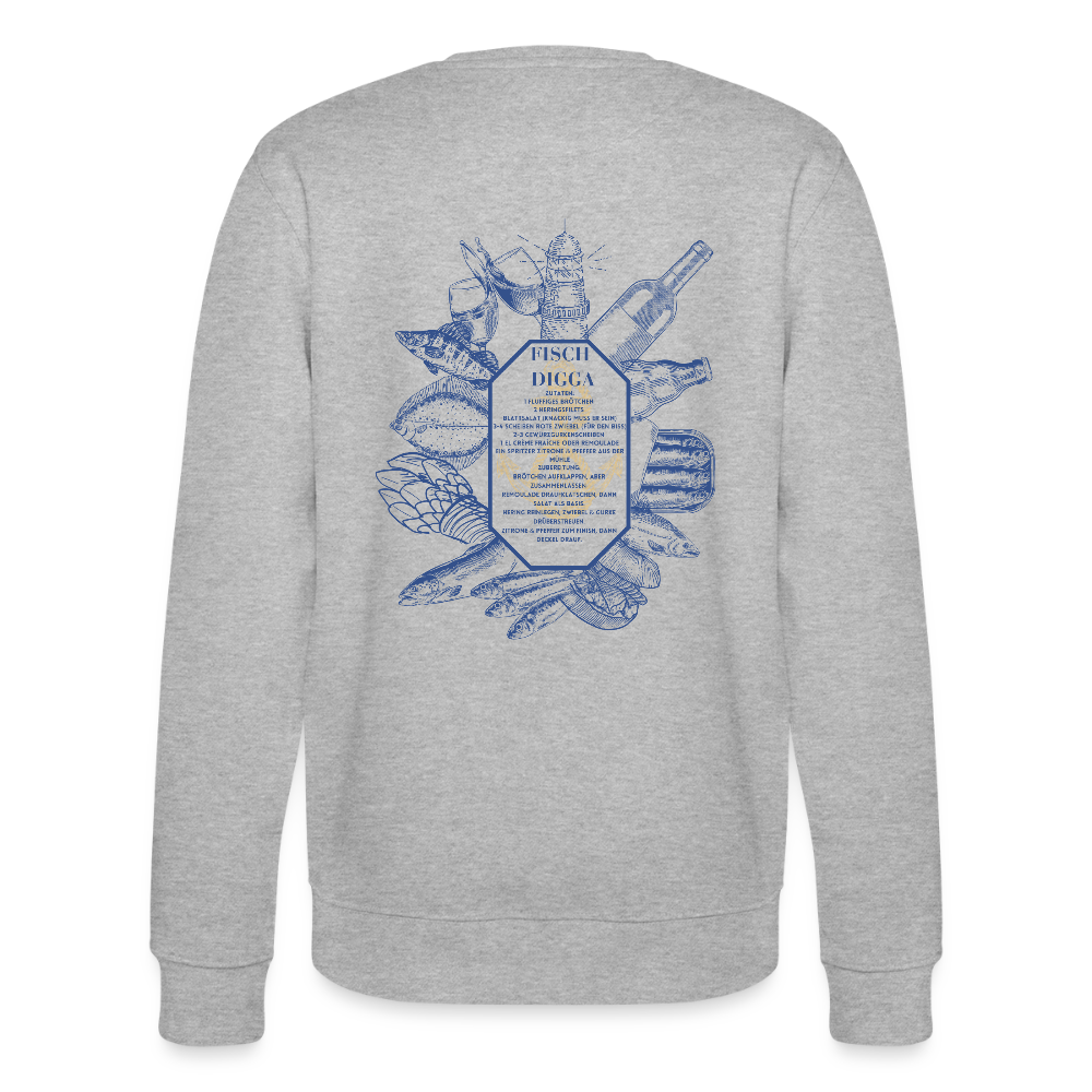 FOOD LOVE Unisex Bio-Sweatshirt DIGGA - Grau meliert