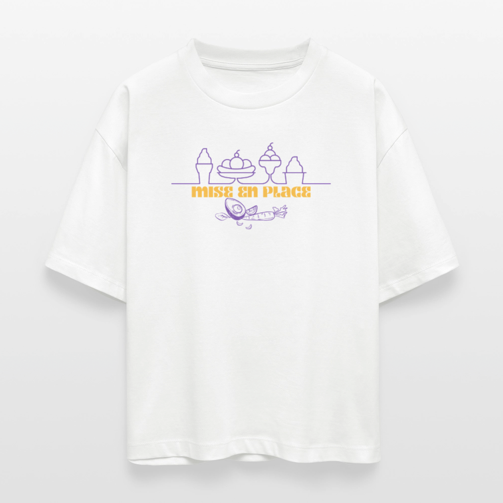 FINE MAFI Frauen Boxy Bio-T-Shirt Mise En Place Ice - Weiß