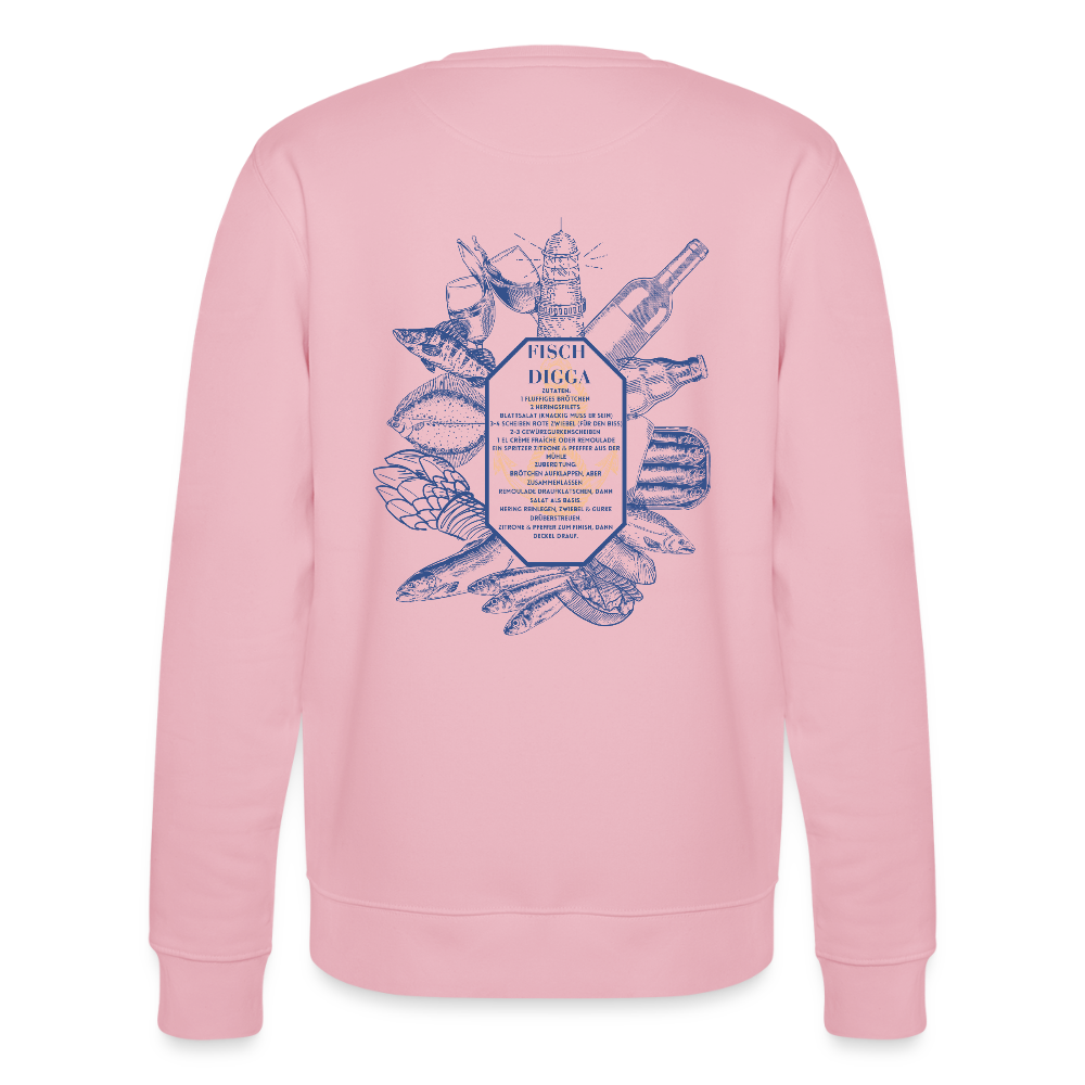 FOOD LOVE Unisex Bio-Sweatshirt DIGGA - Hellrosa