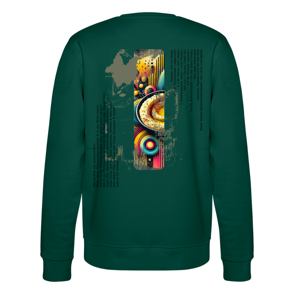 FOOD LOVE Unisex Oversize Bio-Sweatshirt Hummus - Forest