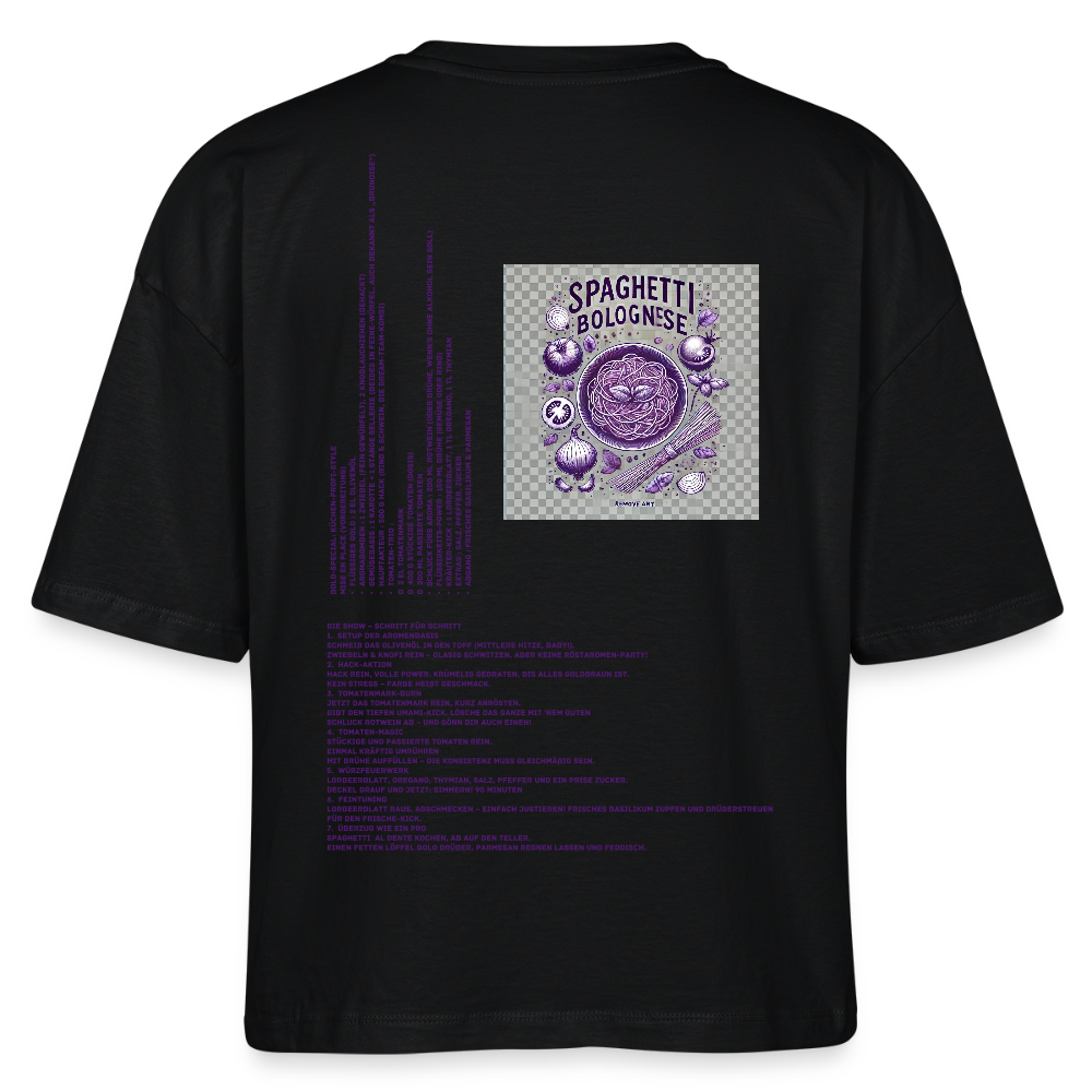 FINE.MAFI Frauen Boxy Bio-T-Shirt Bolo - Schwarz