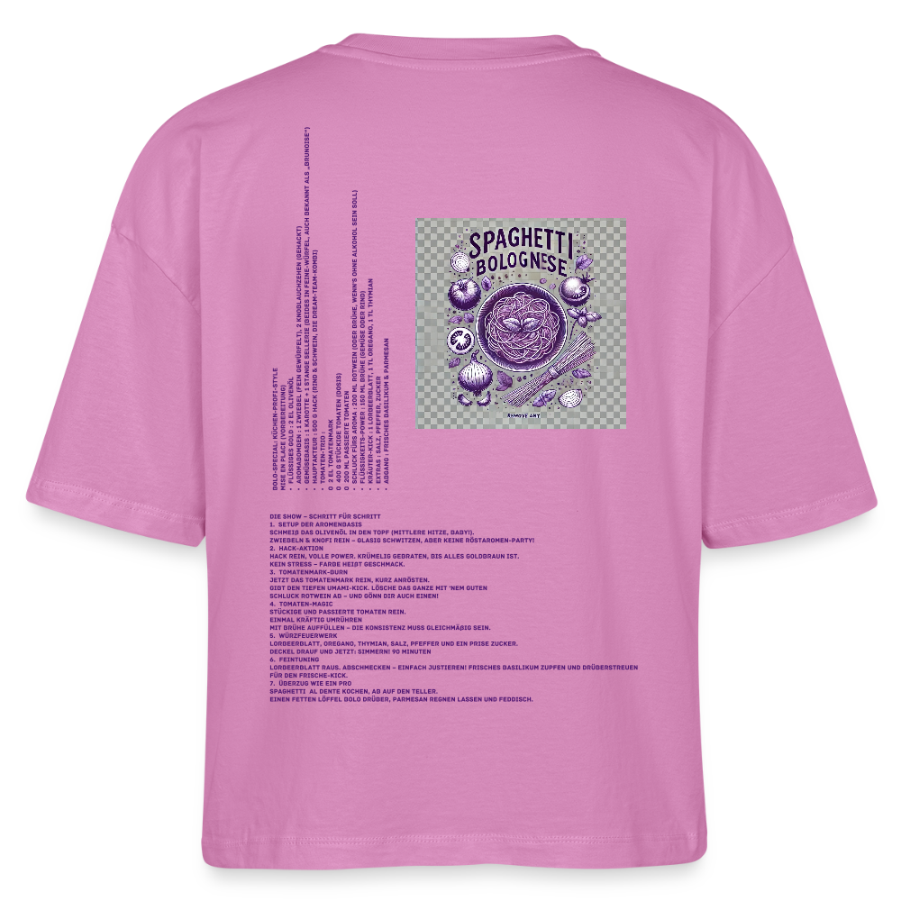 FINE.MAFI Frauen Boxy Bio-T-Shirt Bolo - Pink