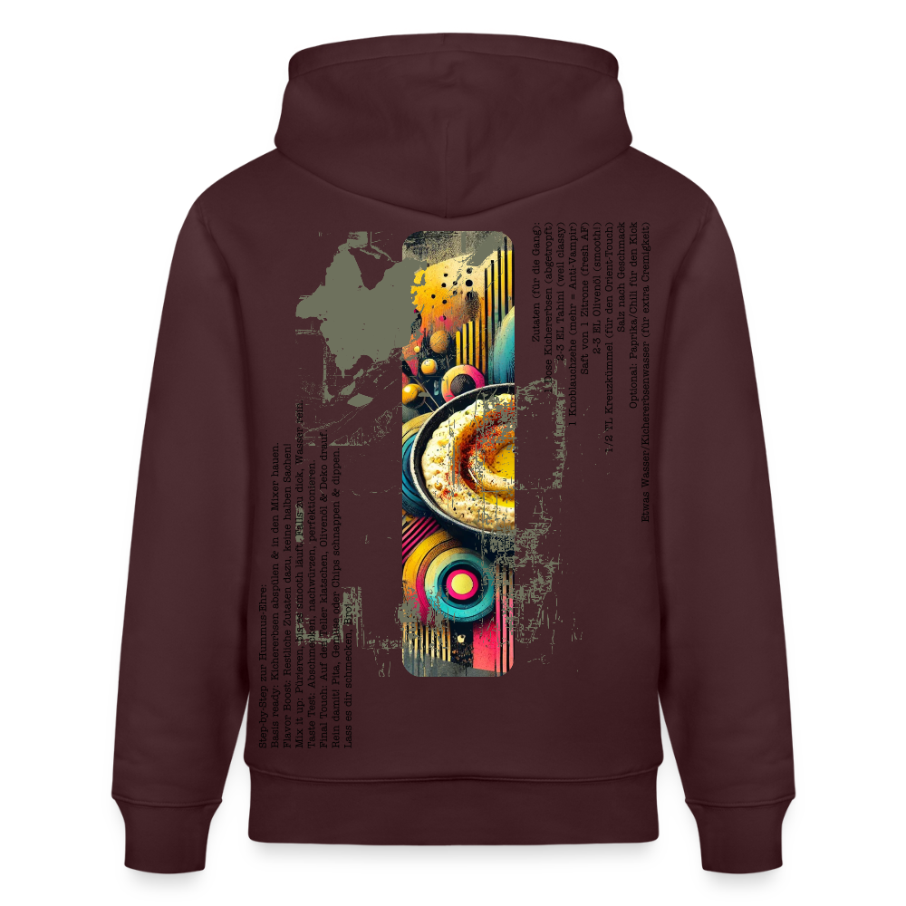 FOOD LOVE Unisex Bio-Hoodie Hummus - Maroon