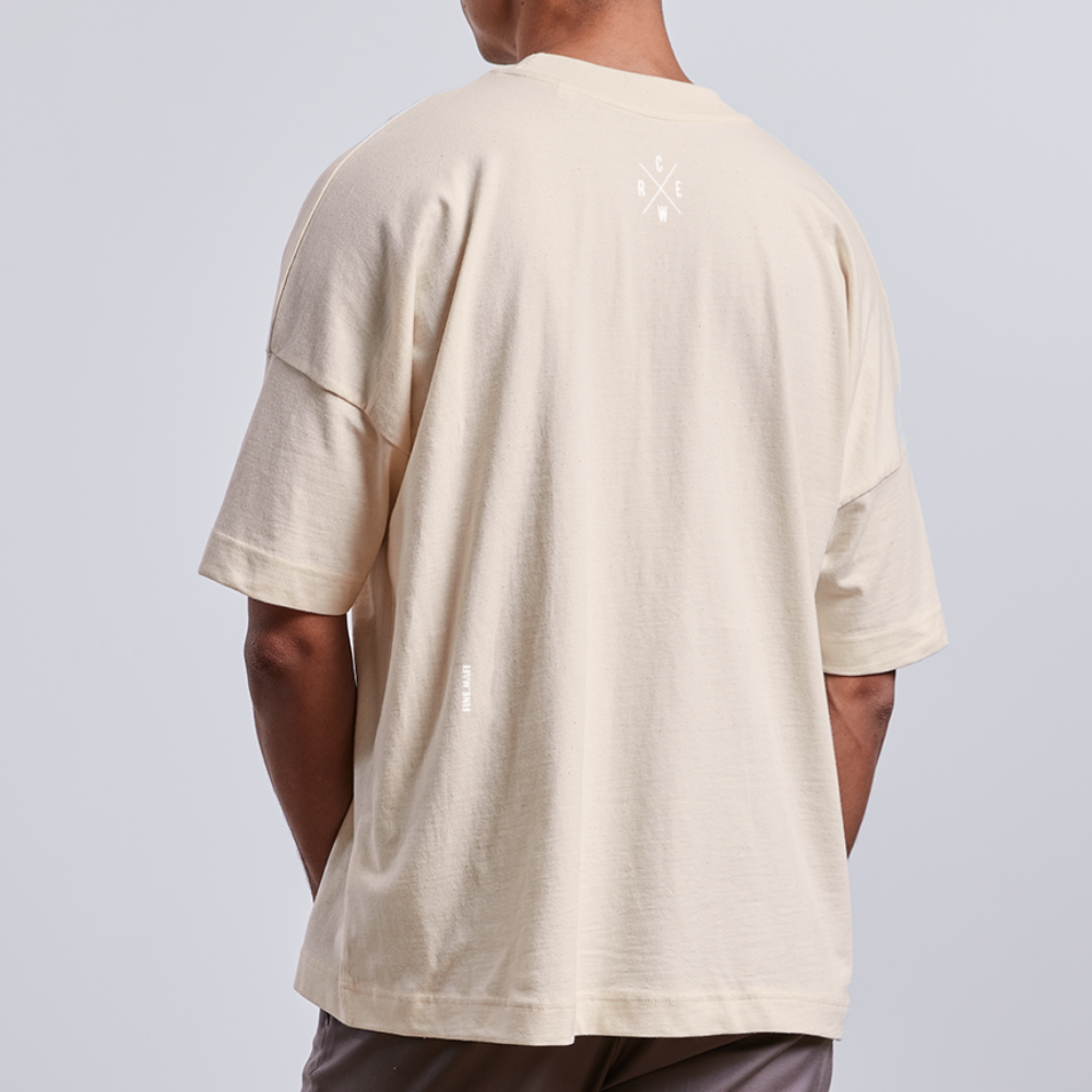 FINE.MAFI Unisex Oversize Bio-T-Shirt CREW - Naturweiß